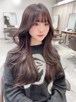 ロング 韓国風レイヤー ショート/犬塚 優介のヘアスタイル