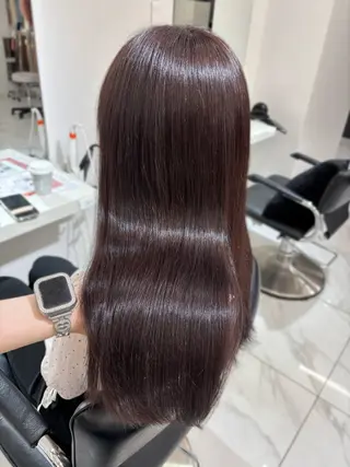 セミロング カラー 盛れる顔周り🤍渋谷 Risa🎀のヘアスタイル