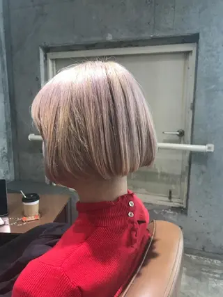 ショート カラー パーマ ヘアアレンジ メンズ キッズ ネイル マツエク・マツパ サロンドミルク 渋谷高比良のヘアスタイル