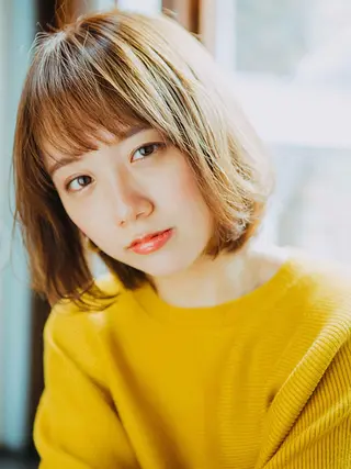 ミディアム カラー 【公式】amble luxe池袋東口🩷のヘアスタイル