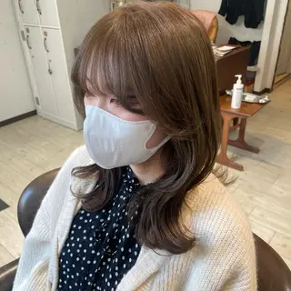ミディアム カラー 北川 智海のヘアスタイル