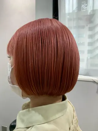 ミディアム カラー パーマ ボブパーマコテ巻き風 パーマNo1深江秀平のヘアスタイル