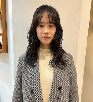 セミロング パーマ ショート& パーマ　坂本のヘアスタイル