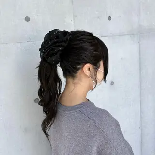 ロング AOI🎀 顔周り カット/透明感カラーのヘアスタイル