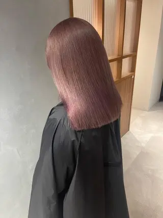 ロング カラー 店長 MANAMI 艶カラー／骨格ボブのヘアスタイル