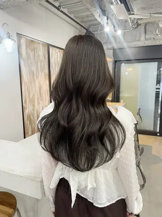 ロング カラー 新宿/韓国ヘア/ 髪質改善ストレートのヘアスタイル