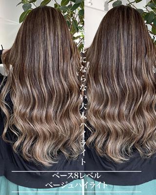 ロング 岸川 恭子のヘアスタイル
