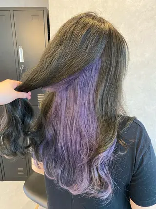 ロング カラー レイヤーカット・透明 感カラー✨️春山栞菜のヘアスタイル