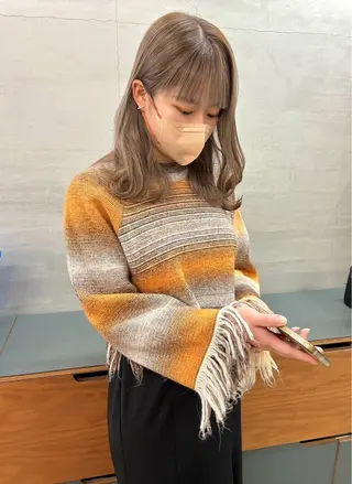 セミロング 田中 樹奈のヘアスタイル