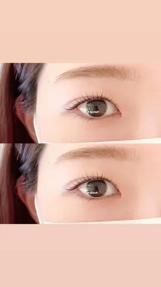セミロング カラー パーマ ヘアアレンジ メンズ キッズ ネイル マツエク・マツパ アイブロウ 𝑹 eyelashのマツエク・マツパデザイン