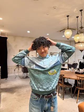 パーマ メンズ ショート・ボブ れいかのヘアスタイル
