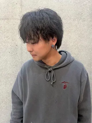 カラー パーマ メンズ 宮田 凪沙のヘアスタイル