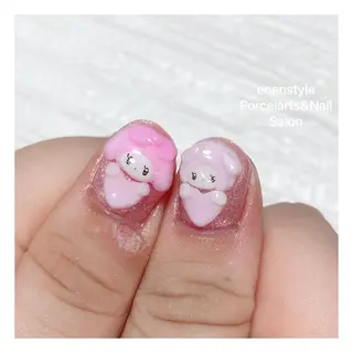 ミディアム ネイル 🐾enen style 🐾のネイルデザイン