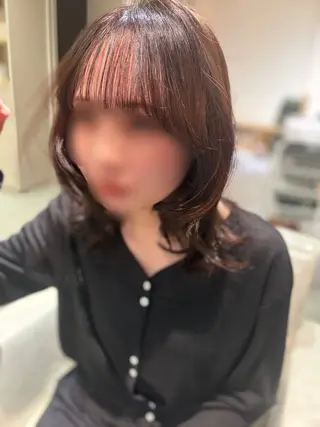 ミディアム 岡大前ハッシュカット ×髪質改善/松島大己のヘアスタイル