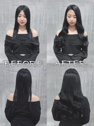 ロング カラー ヘアアレンジ LIP 大阪本店 エクステ MISAのヘアスタイル