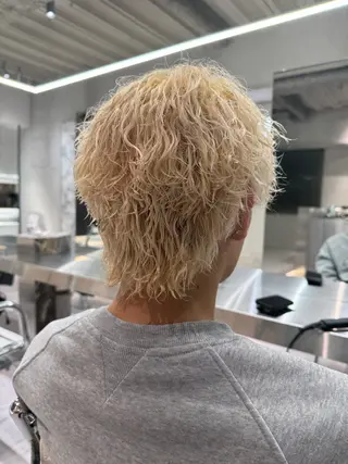 カラー パーマ メンズ ブリーチ/パーマ特化 片平和寿のヘアスタイル