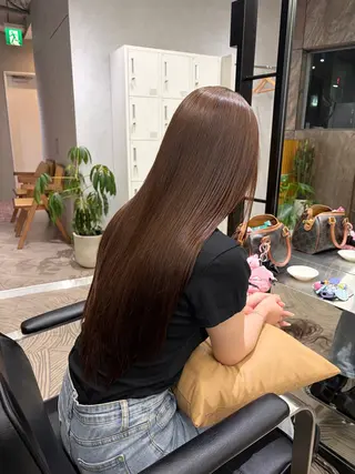 ロング 💖ブリーチ縮毛矯正 髪質改善💖ケンシンのヘアスタイル
