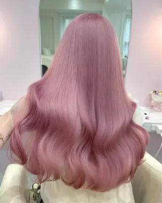 ロング カラー ハイトーンカラー💞 くるみ🎀のヘアスタイル