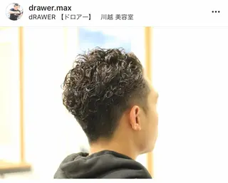ショート パーマ メンズ 矢島 真樹のヘアスタイル