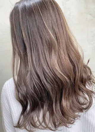 ロング カラー 【渋谷で人気】艶髪× 髪質改善/ツヤカラーのヘアスタイル