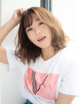ミディアム 中西 優典のヘアスタイル