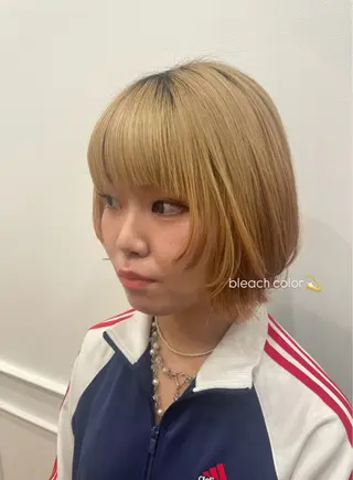 ミディアム 花華 /九大学研都市 /ブリーチなしカラーのヘアスタイル