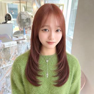 ロング 𝑚𝑖𝑤𝑎 / 顔周り/レイヤーのヘアスタイル
