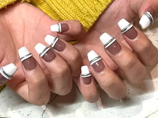 ネイル 韓国/ワンホン/長さ 出しつけ放題🎀のネイルデザイン