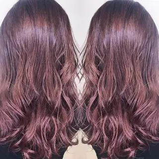 セミロング カラー 髪質改善カラー韓国風 レイヤーtudaのヘアスタイル