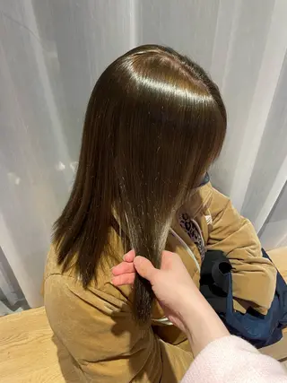 セミロング カラー たなか こころ🎀のヘアスタイル