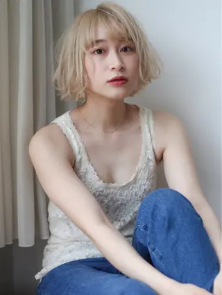 ショート カラー パーマ ヘアアレンジ 髪質改善/韓国風 レイヤー/田村祐樹のヘアスタイル