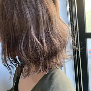 ミディアム カラー メンズカットパーマ/ ブリーチ高柳将太のヘアスタイル