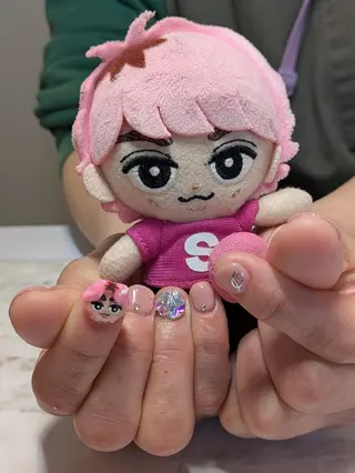 ネイル imaichise 🧡💜推しネイルのネイルデザイン