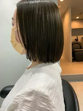 ショート カラー ボブパーマコテ巻き風 パーマNo1深江秀平のヘアスタイル