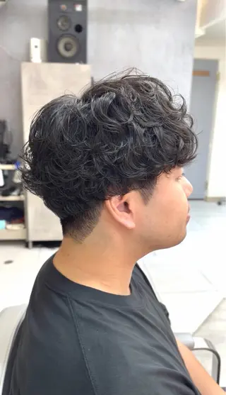 パーマ メンズ 颯/レイヤー/ボブ /レディースモデルのヘアスタイル