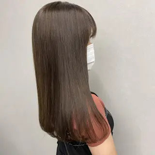 カラー セミロング 透明感🪽艶カラー☆ トレンドヘア✨のヘアスタイル