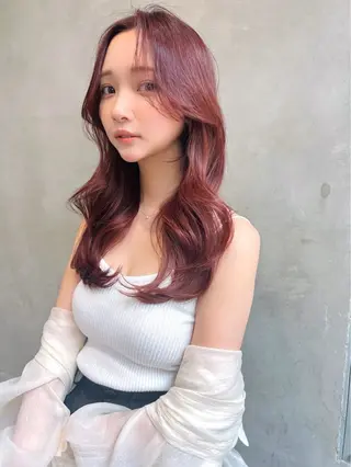 セミロング カラー 艶髪／韓国ヘア🎀 Kanon︎︎⁺.のヘアスタイル