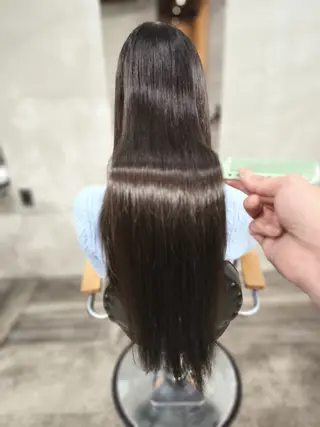 ロング VIMhair天神店 縮毛矯正 ハイライトのヘアスタイル