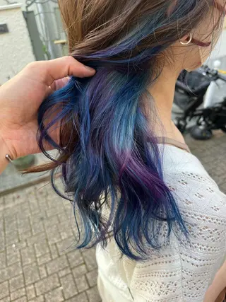 セミロング カラー 原宿サロン代表 デザインカラー伊藤卓のヘアスタイル
