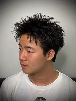 ショート メンズ 柄﨑 比呂/ancielのヘアスタイル