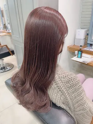 ロング カラー 透明感カラー🎀/ 寒色カラー/マツエクのヘアスタイル