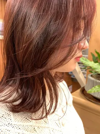 ミディアム カラー アオキ サキ💫のヘアスタイル