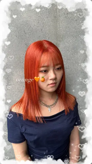 ミディアム カラー 韓国レイヤー kira🌛のヘアスタイル