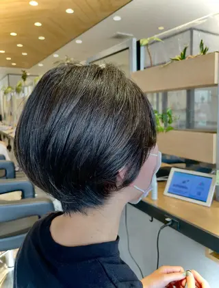 ショート カラー 渡部雄大 ショート/縮毛矯正のヘアスタイル