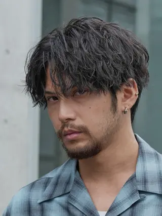 ショート パーマ メンズ 井上  輝香 elima 武蔵小杉のヘアスタイル