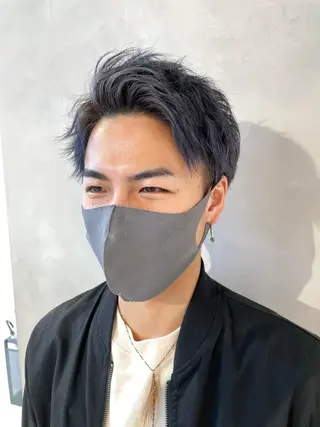 ショート カラー メンズ ハイトーン×レイヤー /遠藤将太のヘアスタイル