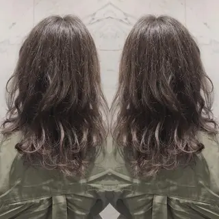 セミロング カラー 重政 和樹のヘアスタイル