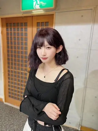 ミディアム ))ブリーチ特化(( 渡邉 怜のヘアスタイル