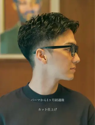 パーマ メンズ メンズショート タチカワユウキのヘアスタイル
