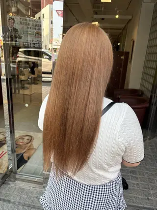 ロング カラー 🍒ブリーチカラー 🍊暖水 まりあのヘアスタイル